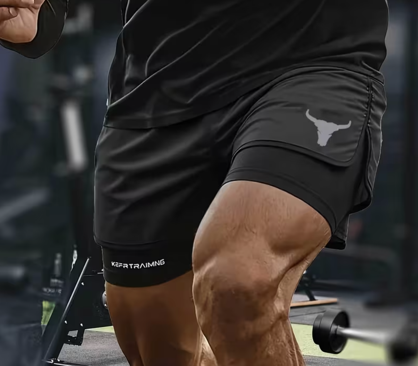 Qbaodan Athletic Shorts with Inner Tight